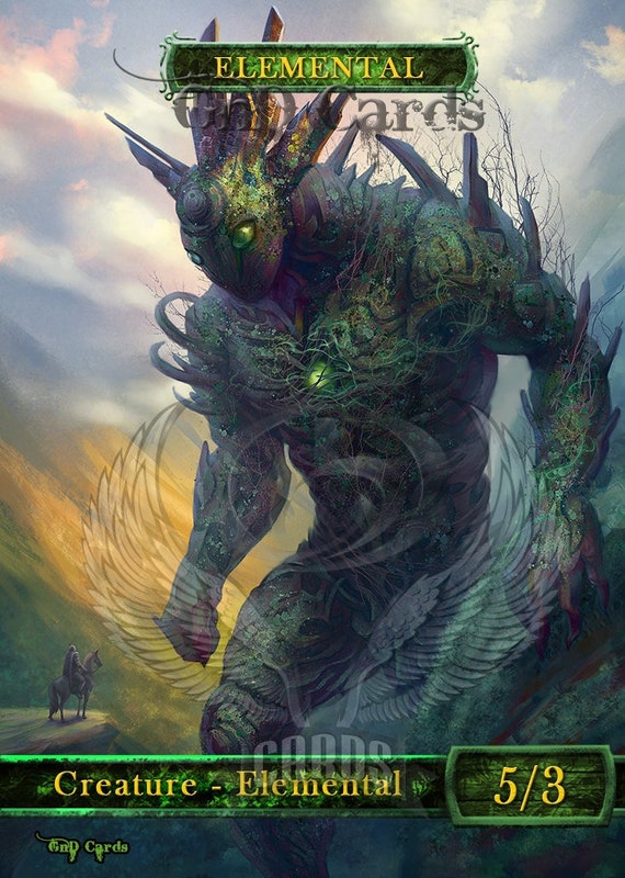 Green Elemental #3 TCG Token Custom Altered - Etsy