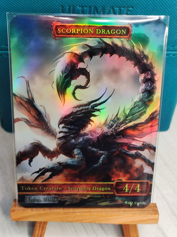 1x *foil* Scorpion Dragon #2 Custom Altered Token - Etsy