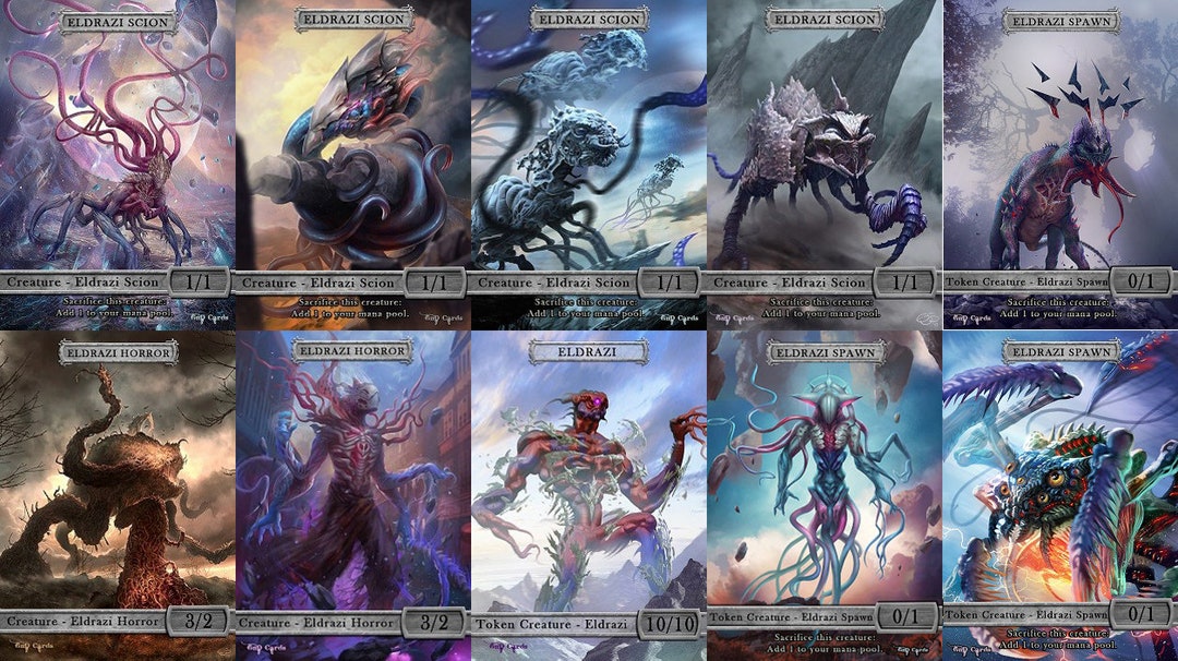 Eldrazi Tokens Pack TCG Tokens Custom Altered - Etsy