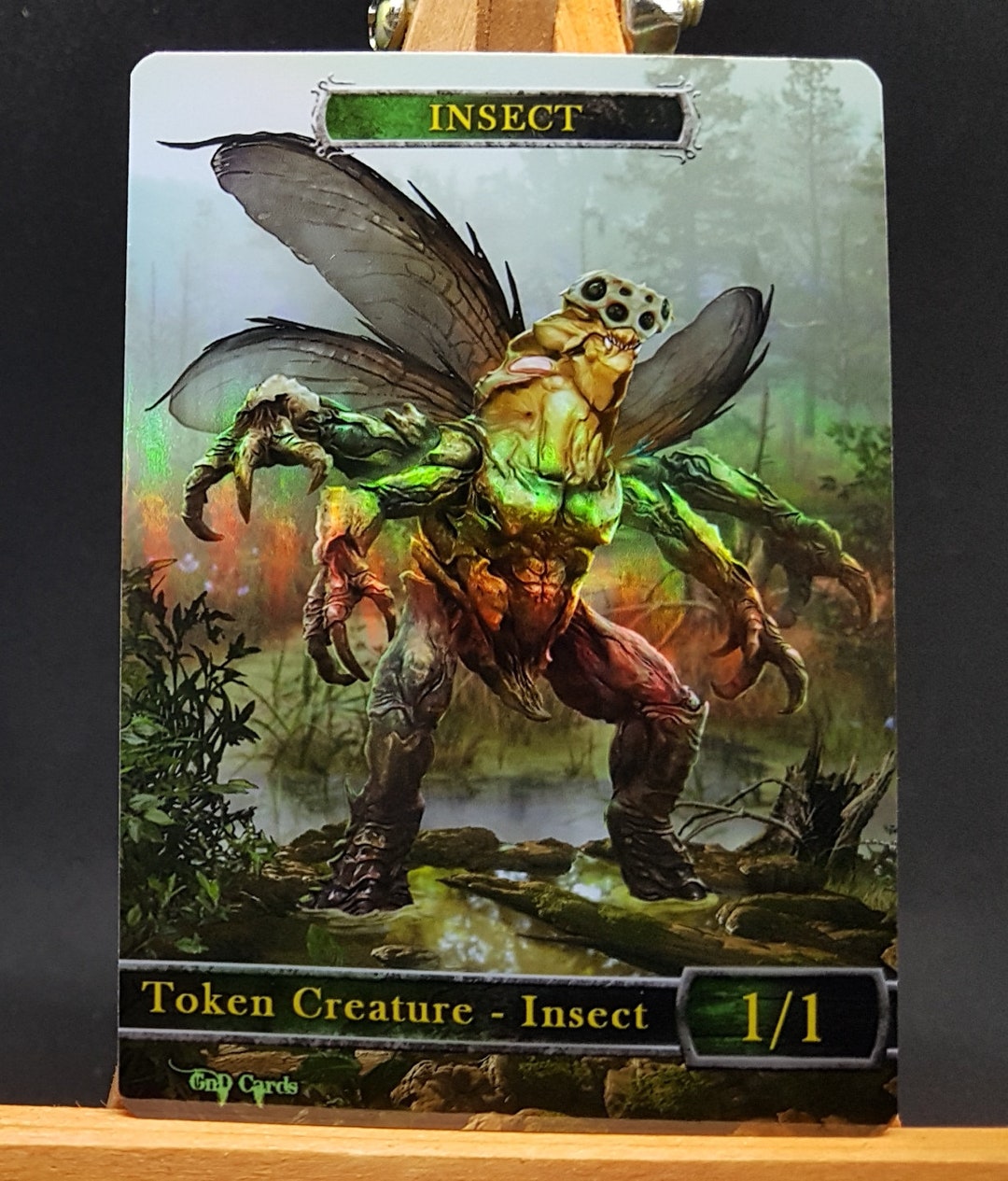 1x *foil* Insect #7 Green Black Custom Altered Token - Etsy