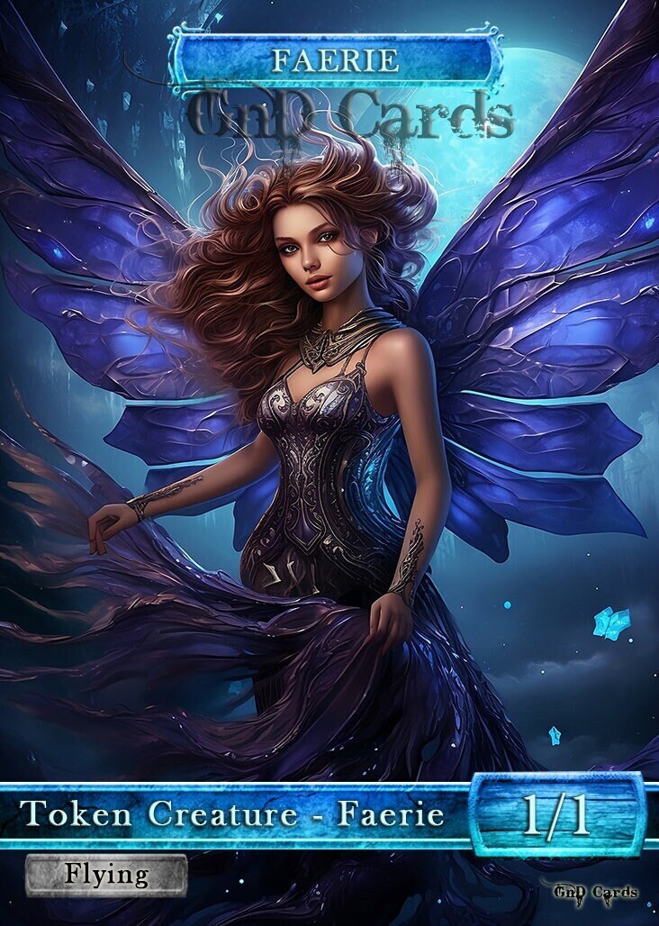 Blue Faerie #23 TCG Token Custom Altered - Etsy Blue Faerie #23 TCG Token Custom Altered - Etsy