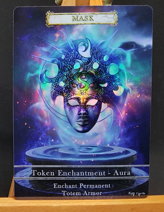 totem armor cards mtg 1x *foil* Mask Token Custom Altered Mint / near mint condition trading card Eel Umbra (Rise of the