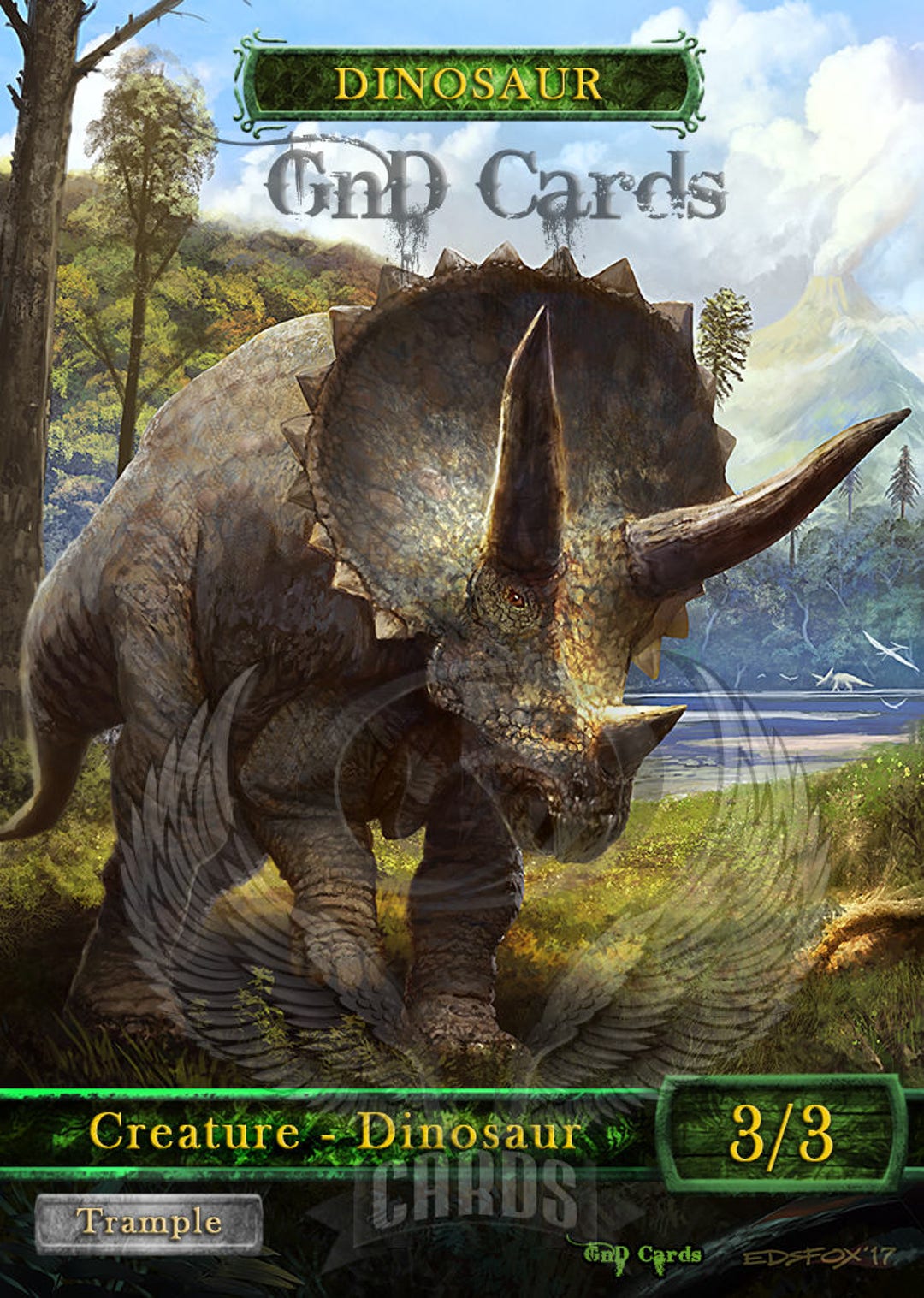 Dinosaur #1 TCG Token Custom Altered - Etsy