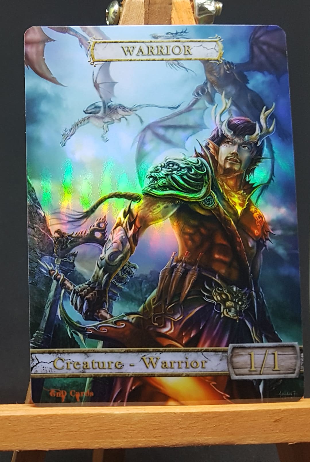 1x *foil* Warrior #3 Custom Altered Token - Etsy