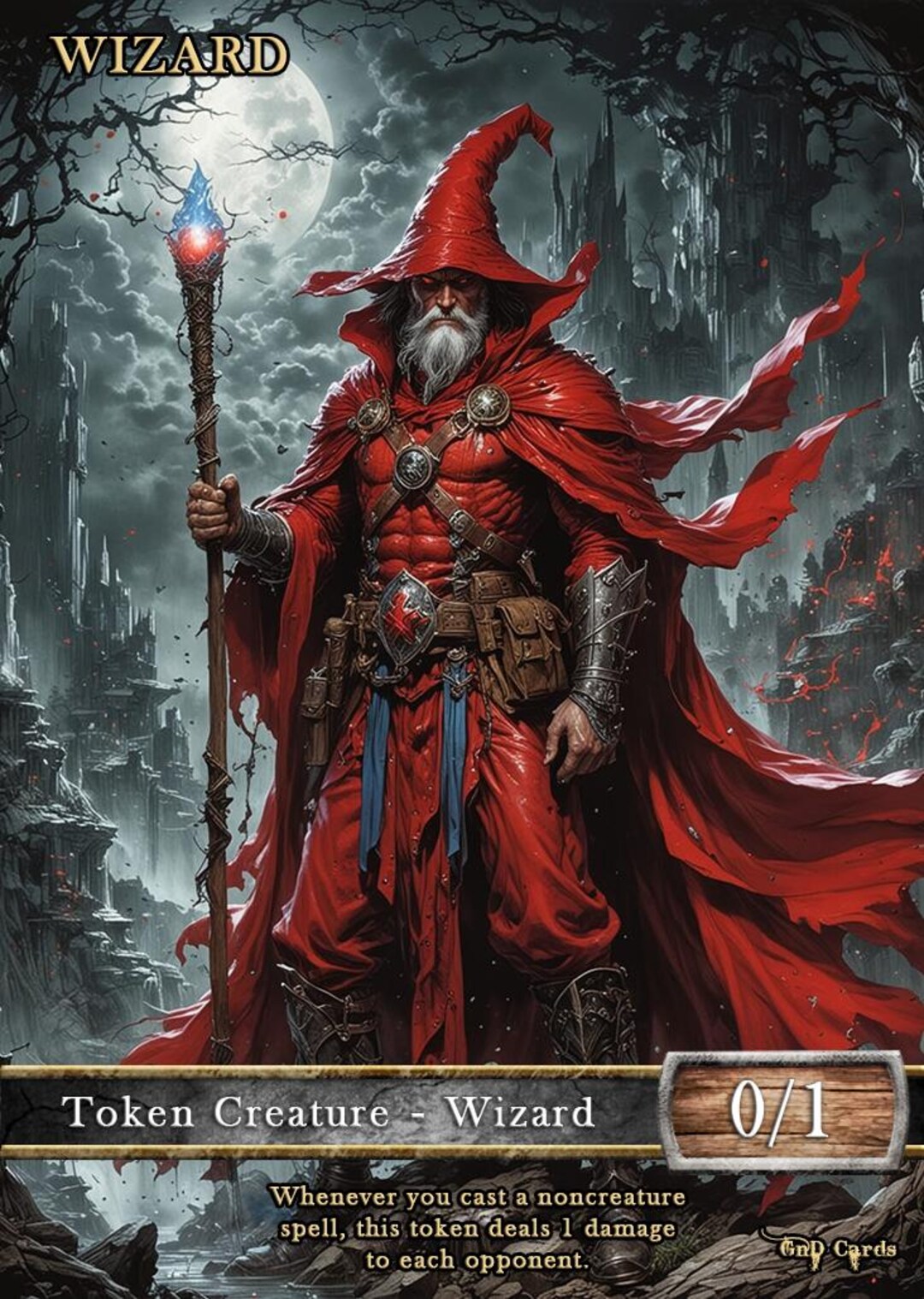 Black Wizard #14 TCG Token Custom Altered - Etsy