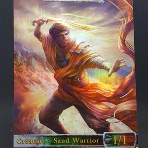 1x Sandkrieger #1 *FOIL LAMINATED* Custom veränderter Spielstein