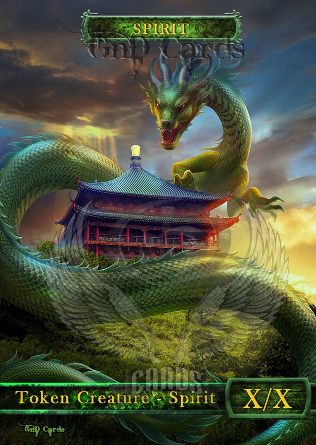 Spirit #22 Green TCG Token Custom Altered - Etsy