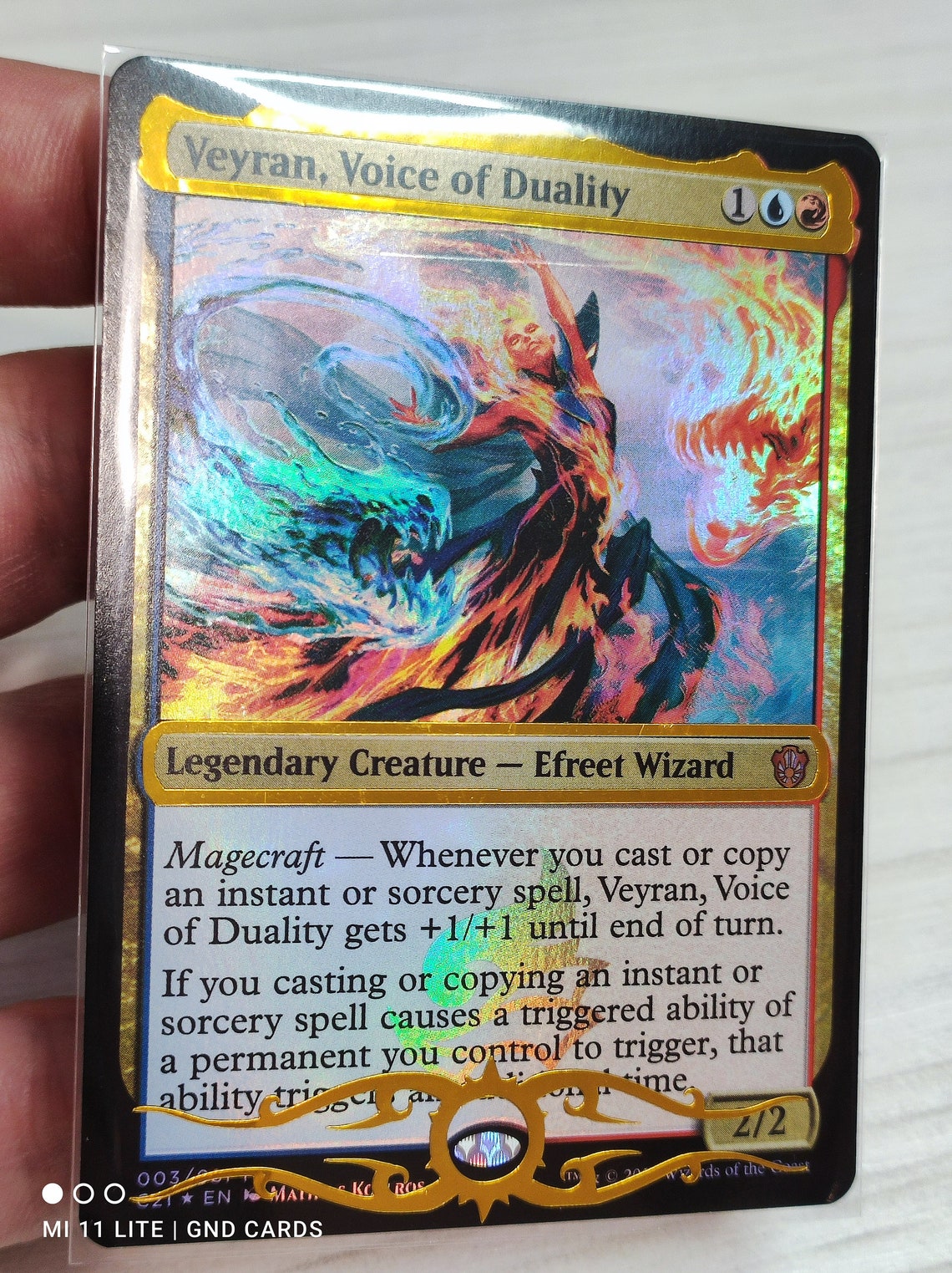 1x Veyran Voice of Duality Foil Gold Vinyl Alter MTG | Etsy