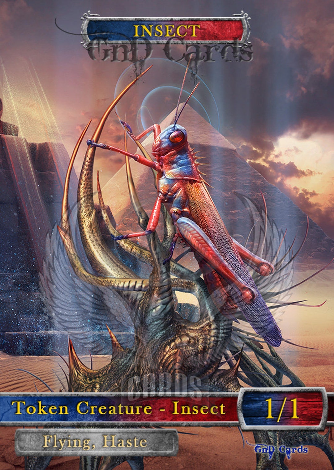Radroach Token Insect #5 Blue Red TCG Token Custom Altered - Etsy