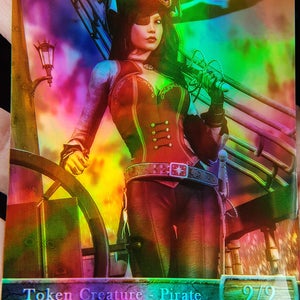 1x Pirat #2 *FOIL LAMINATED* Token für Männer und Frauen