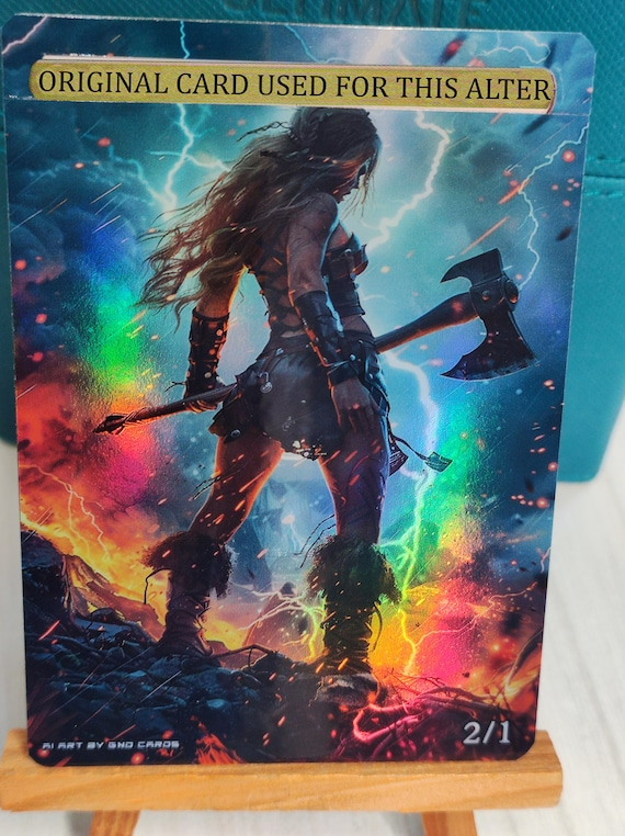1x Foil Altered Art Magda, Brazen Outlaw (non-foil Into Foil) - Etsy