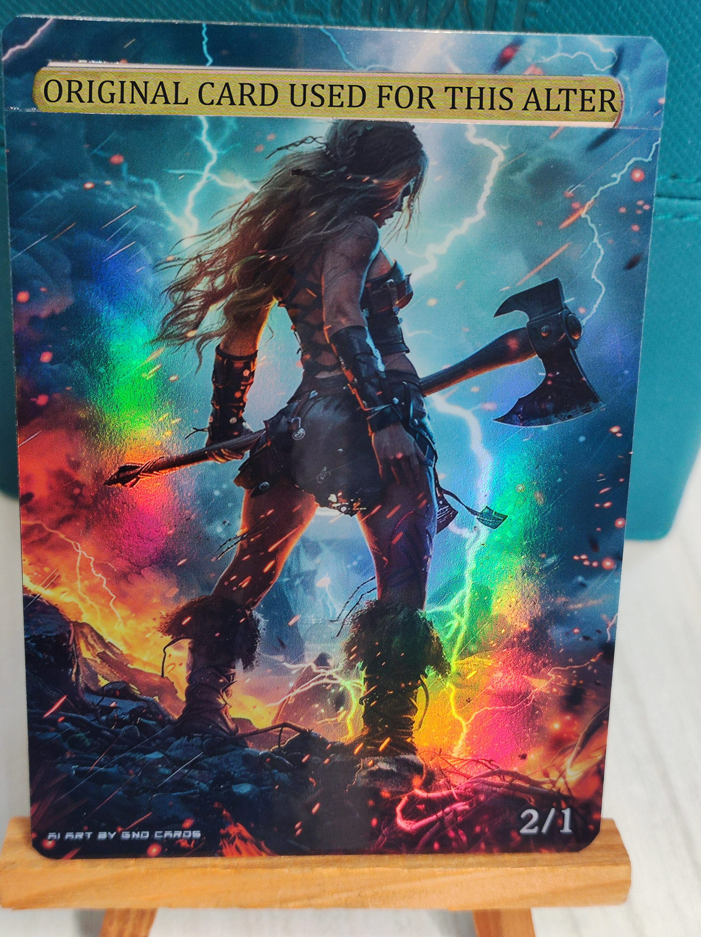 1x Foil Altered Art Magda, Brazen Outlaw (non-foil Into Foil) - Etsy