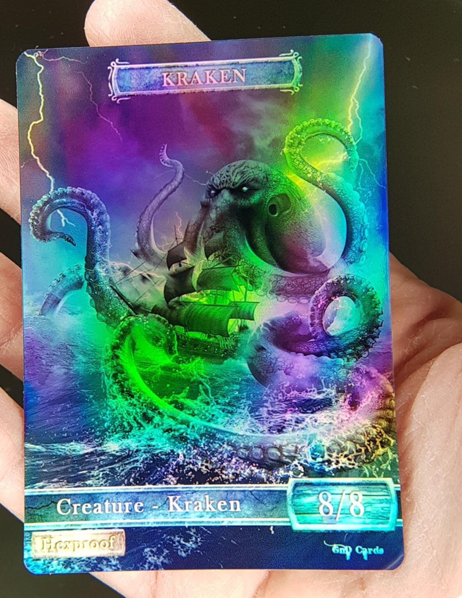 1x Kraken 4 Hexproof FOIL LAMINATED Custom Altered Token | Etsy