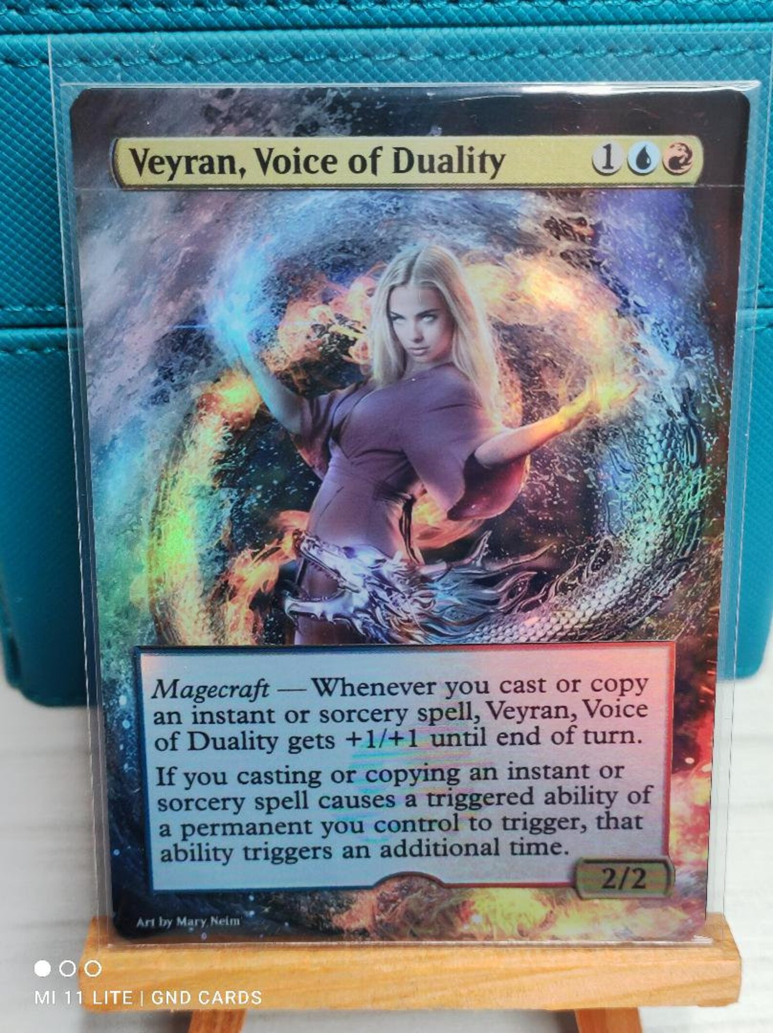 1x Foil Altered Art Veyran Voice of Duality MTG Etsy