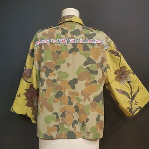 Unforgiven Upcycled Floral and Fringe Camo Jacket main image 0