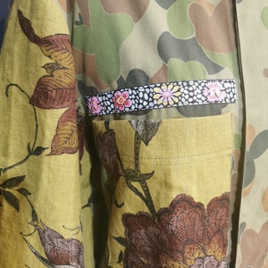 Unforgiven Upcycled Floral and Fringe Camo Jacket main image 1