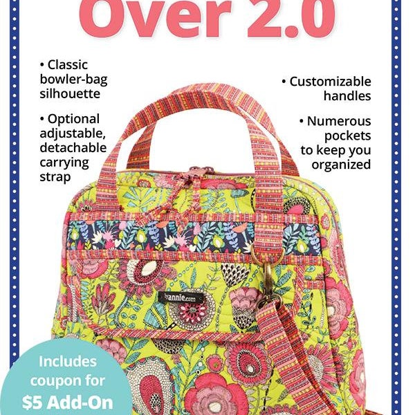 Bowl Me Over 2.0 Patterns By Annie Organizer Tote Bag Zipper Caddy PBA249-2 Bag Making Supplies Sewing Pattern