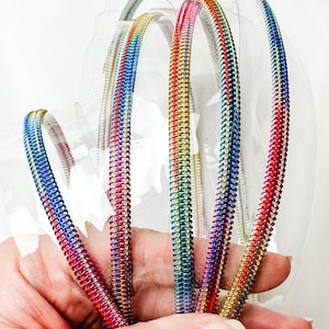 Transparent Clear Vinyl with Rainbow Coil 5 Zipper Tape by the Yard Nylon Coil Bag Making Supplies Sewing Hardware image 1