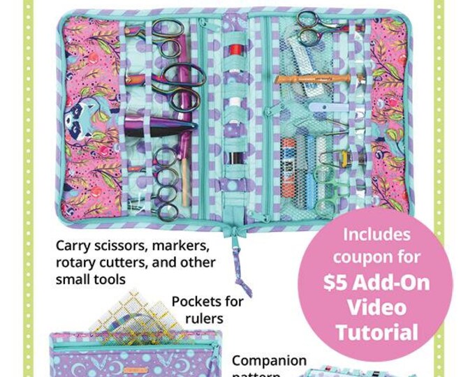 Running With Scissors Pattern Running With Scissors Patterns by Annie Organizer Tote Bag Zipper Caddy ...