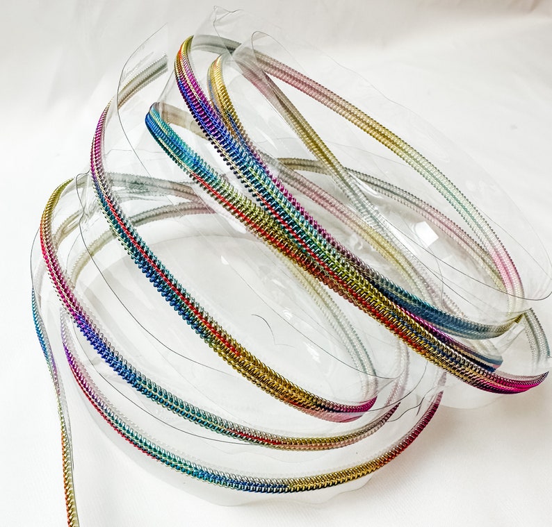 Transparent Clear Vinyl with Rainbow Coil 5 Zipper Tape by the Yard Nylon Coil Bag Making Supplies Sewing Hardware image 3