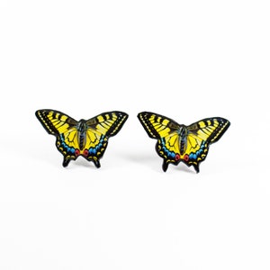 Swallowtail Butterfly Stud Earrings - Nature Inspired Gift for Her Stud Butterfly Earrings, Hypoallergenic, Cute gift for girls
