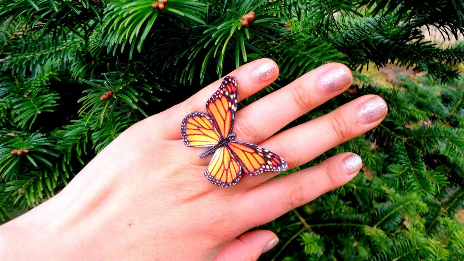 Monarch butterfly ring Butterfly Jewelry Butterfly wing Etsy