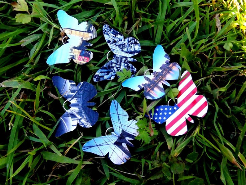 Download USA flag butterfly American flag American Flag Pendant | Etsy
