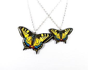 Yellow Swallowtail Butterfly Necklace - Delicate Summer Jewelry for Butterfly Lovers, Perfect Gift for butterfly Enthusiasts