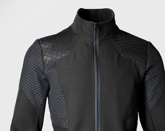 Cyberpunk jacket, futuristic sith jacket honeycomb alternative clothing - 388