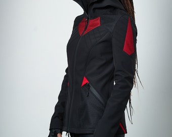 Futuristic softshell jacket, cyberpunk clothing - SIX women