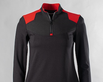 2PT-RR-36 Black and red women's pullover, 36 EU size