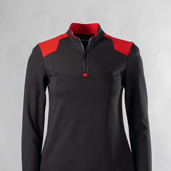 2PT-RR-36 Black and red women's pullover, 36 EU size