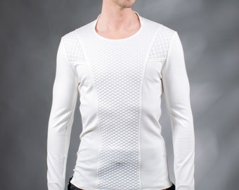 White futuristic pullover - CC1-00 Q10