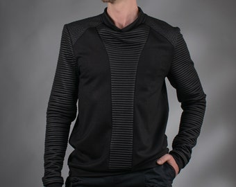 Cyberpunk men&#39;s sweater, futuristic clothing - SP men