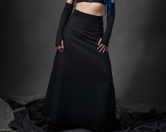 Jupe longue gothique noire - SK-L Q3 femme