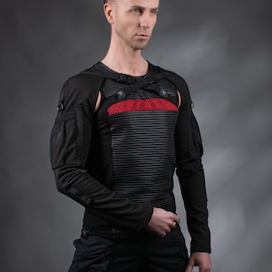 Cyberpunk sleeve harness with pocket -  ASD men