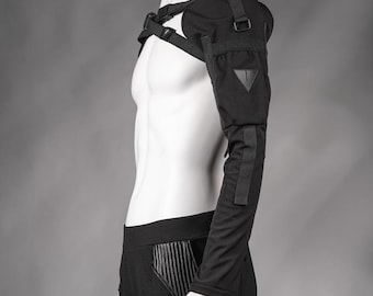 Cyberpunk sleeve harness with pocket -  ASD men