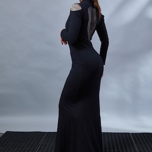 Black goth dress with mesh back - AF women