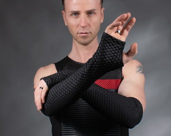 Over the elbow black arm warmers - FG40 Q10