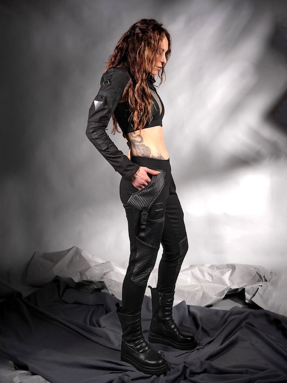 Cyberpunk joggers for women, cyberpunk clothing, techwear alternative pants | PA-J w