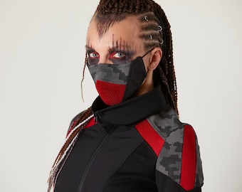 Cyberpunk Reflective Face Mask with Nose Wire - MT-R
