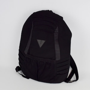 Black cyberpunk waterproof backpack, anti-theft closure - NASK