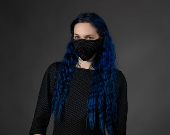 Máscara facial Cyberpunk, correa ajustable, alambre nasal - MC-Q10