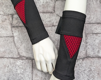 Cyberpunk arm guards, Forearm sleeves, cyberwear accessories, techwear clothing - BR4 unisex