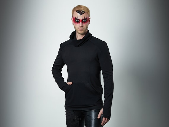Suéter Cyberpunk ropa futurista para hombres suéter de cuello - Etsy España