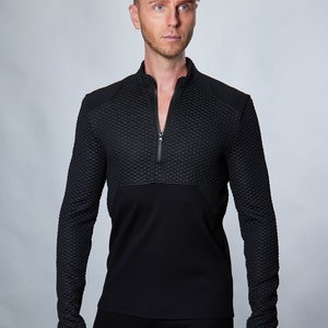 Black cyberpunk pullover, sci-fi cosplay  - RR Q10 man