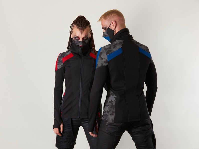 Black Softshell Jacket With High Collar PS4-R Woman - Etsy