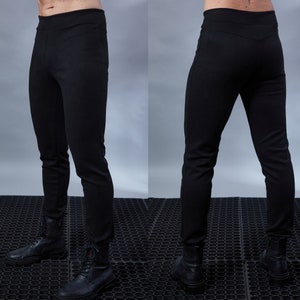 Black meggings, streetwear men's leggings - PA-LG men