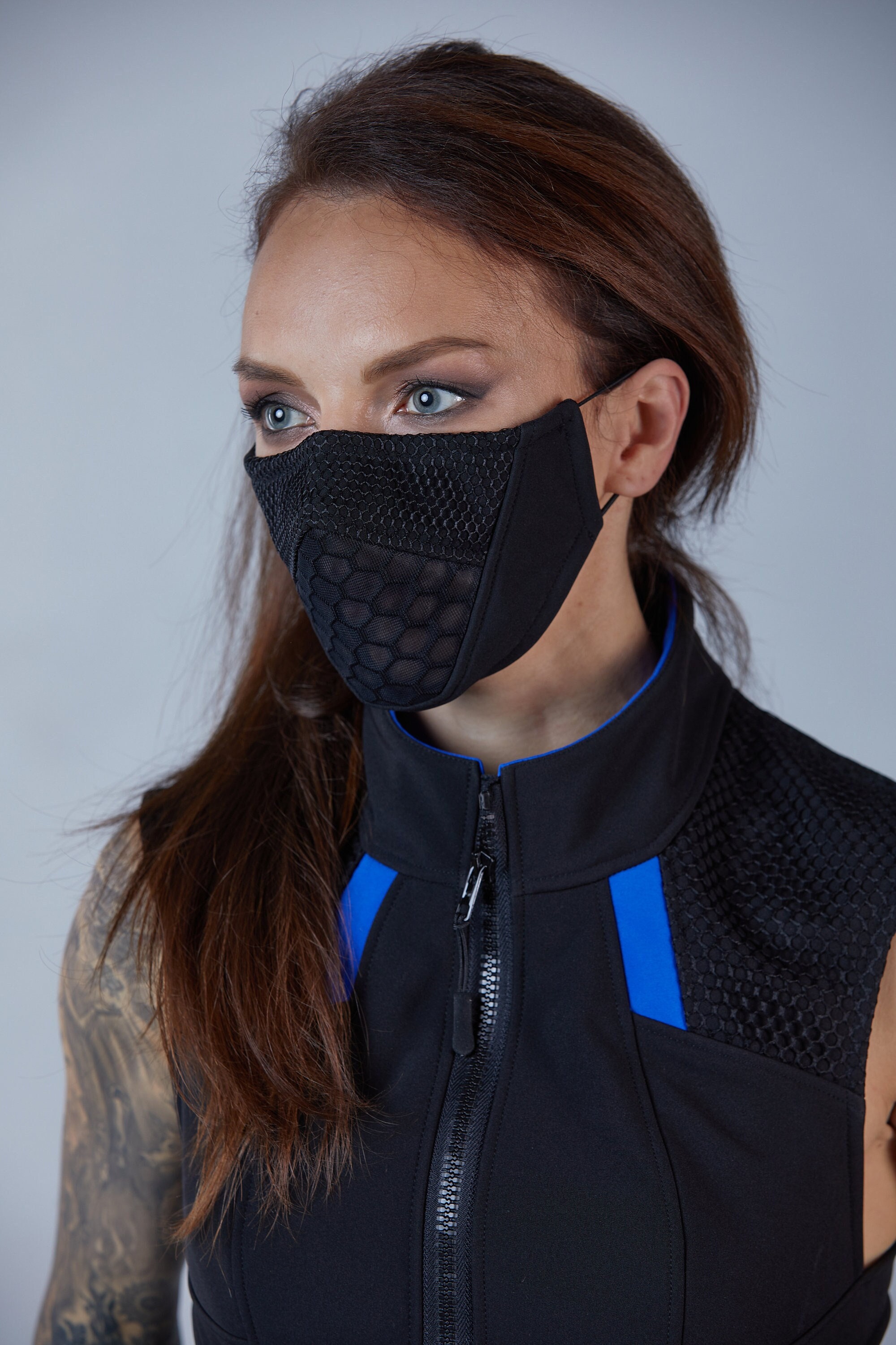 Cyberpunk Face Mask with Nose Wire: Softshell Winter Mask - MT-C