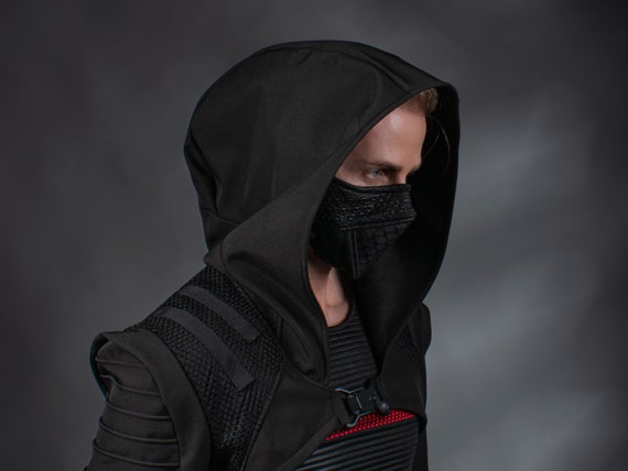 Black Face Mask With Nose Wire, Cyberpunk Mask - MC-Q3 - Etsy